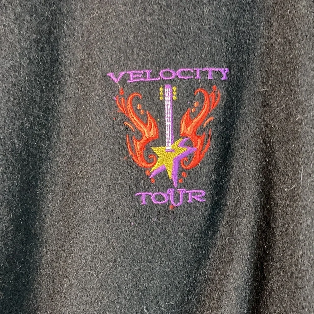 Velocity Tour bomber‎ jacket with leather sleeves size XL 56” chest. box M